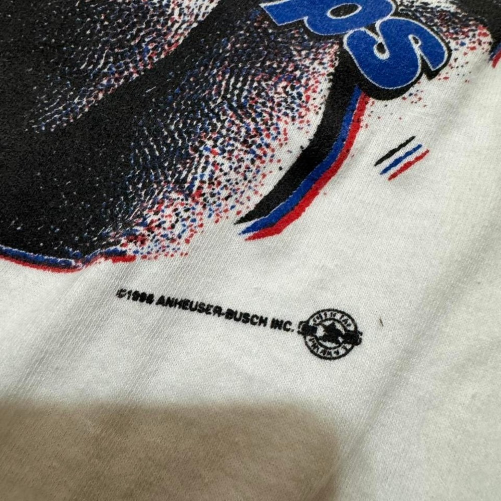 Vintage 90s BudHoops Anheuser Busch Basketball White‎ Shirt Size XL - Picture 4 of 7